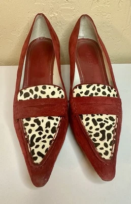 Women’s Vaneli Shoes Size 7 Leopard Red Kitten Heel - Image 1 of 4
