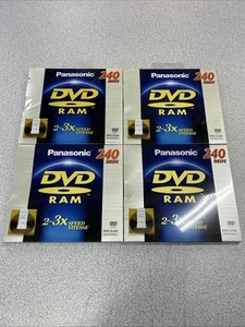 4 Panasonic DVD-RAM 240 min 2-3x vitesse LM-AD240LU neuf 9,4 Go - Photo 1/3