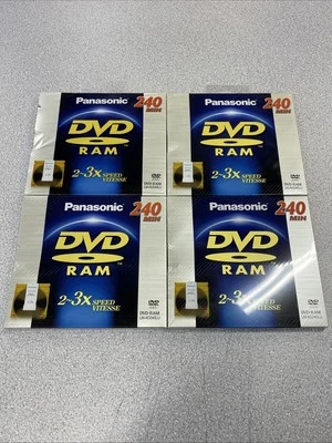 4 Panasonic DVD-RAM 240 Min 2-3x Speed LM-AD240LU New 9.4 GB - Image 1 of 3