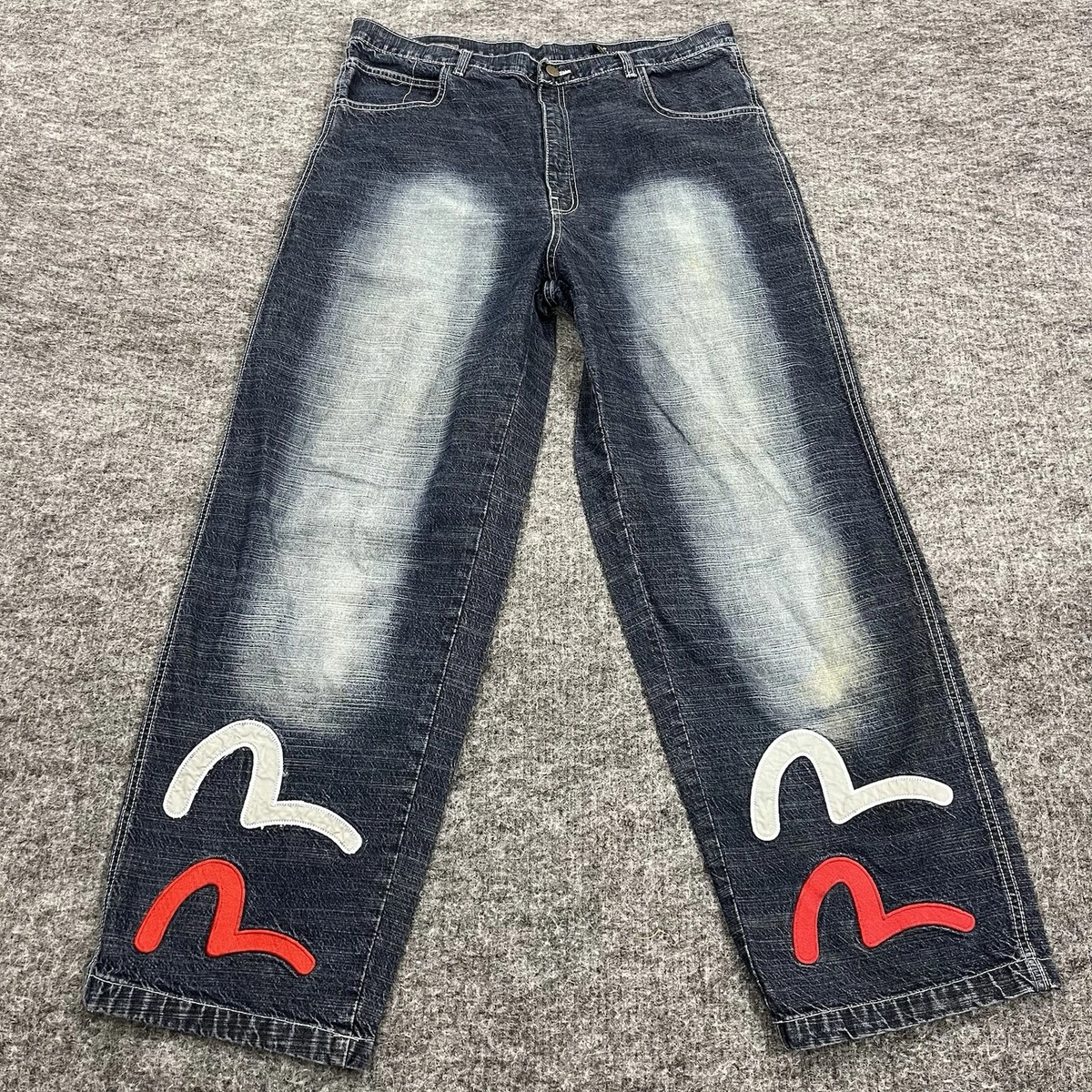 EVISU Regular Size 38 Size Jeans for Men in 32 Inseam for sale | eBay