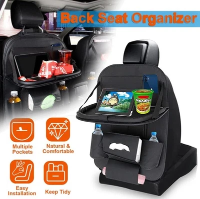 Auto Rückenlehnenschutz PU Leder Auto Rücksitz Organizer Kinder Rücksitzschoner - Bild 1 von 4