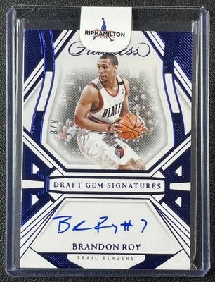 BRANDON ROY 2023-24 PANINI FLAWLESS #DGS-ROY DRAFT GEM SIGNATURES AUTO BLUE 8/8 - Image 1 of 2