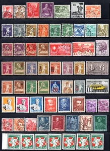 SWITZERLAND 1914-1960 COLLECTION OF 275 STAMPS MINT & USED INCLUDES TETE BECHE - Picture 1 of 7