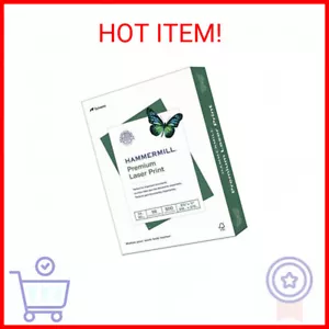 Hammermill 104604 Laser Print Office Paper, 98 Brightness, 24lb, 8-1/2 x 11, Whi - Picture 1 of 2