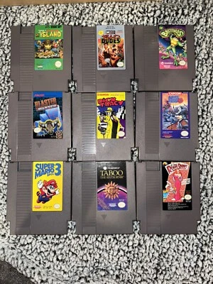 NES Lot. Battletoads, Mega Man 3, Mario, Roger Rabbit, Blaster Master, Bad Dudes - Image 1 of 2