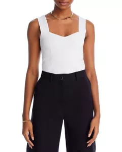 A. L.C. Womens Jordana Cropped Tank White size M 307208 - Picture 1 of 2