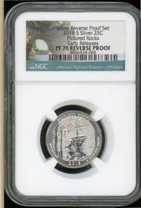 2018S Pictured Rocks Silver Reverse Proof NGC PF70 Early Rel. Cert #4856434-066 - Picture 1 of 2