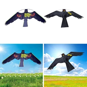 Lifelike Large Flying Hawk Kite Bird Repeller Scarecrow with Reflective Eye - Picture 1 of 7