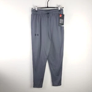 Under Armour Boys Athletic Pants Youth Medium Gray Polyester - Picture 1 of 8