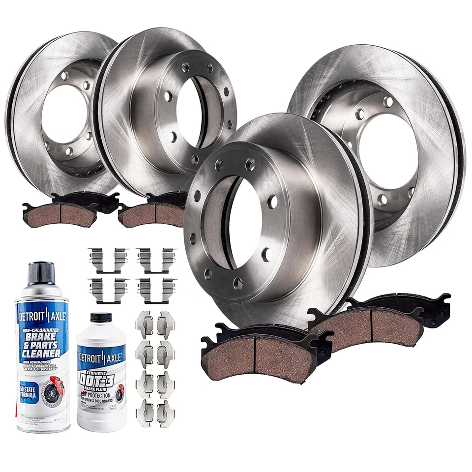 Kit de pastillas de freno rotores de disco delanteros traseros para Chevy GMC Sierra Silverado 2500 3500 HD Foto 1 de 1