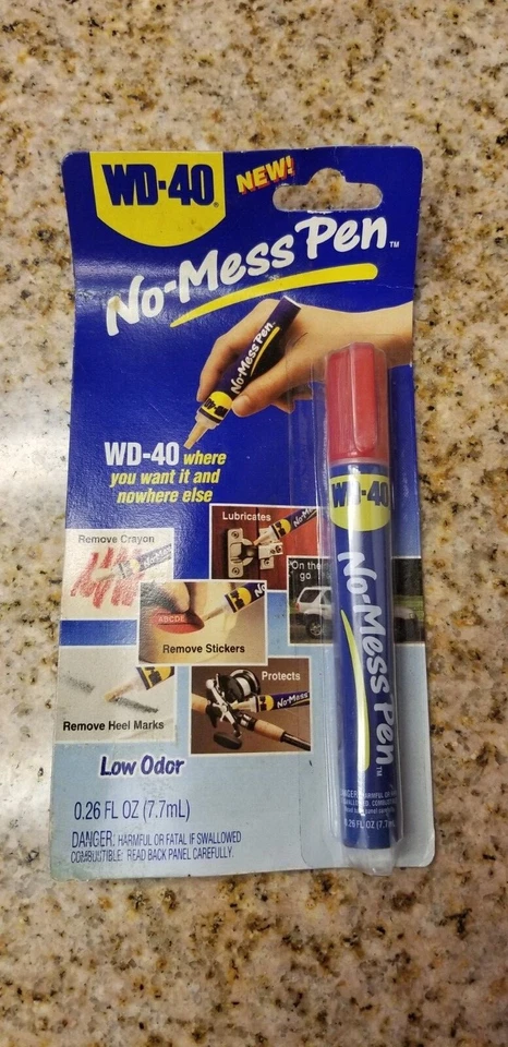 WD-40 No Mess Pen Lubricates Protects Removes 0.26 oz Low Odor original package - Image 1 of 1