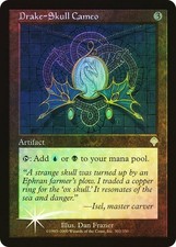 MTG - Invasion FOIL Drake-Skull Cameo!  Slightly Played!  FREE SHIPPING!