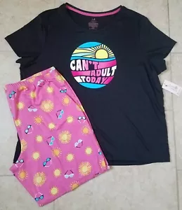 Secret Treasures Women Sleepwear Pajama Set "Can't Adult Today" Sz XL(16-18) NEW - Picture 1 of 4
