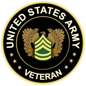 United States Army Veteran Bumper Sticker Vinyl Soldier Decal 5" - Picture 1 of 3