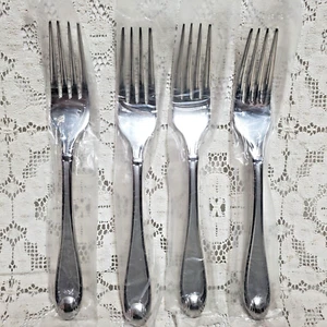 Oneida Satin Garnet Dinner Forks 8" Stainless Steel 18/10  New Set of 4 - Picture 1 of 6