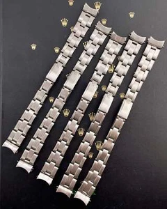 Rolex 13mm Mujer Acero Inoxidable Oyster 7204 Gran Corona Remache Banda 66" End - Picture 1 of 9