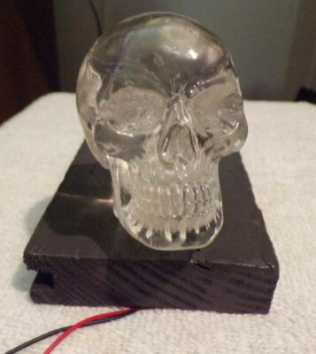 CAVEIRA ILUMINADA cristalina escolha da cor da luz 2" 12V DC lanterna traseira LED - Imagem 1 de 4