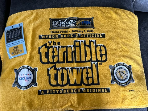 NHL Winter Classic The Terrible Towel 01/01/2011 Penguins vs Capitals *NWT Cover