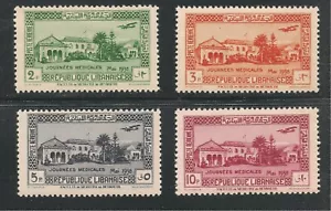 Lebanon #C75-C78 (AP17) en muy buen estado - 1938 2p a 10p Colegio Médico de Beirut - Imagen 1 de 1