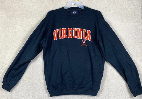 Vintage Virginia Cavaliers Pullover NCAA Gray Adult Size XL Crewneck Sweatshirt Cover