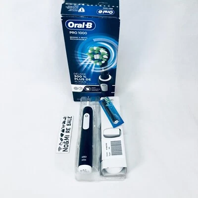 Cepillo de dientes eléctrico recargable Oral-B Pro 1000, negro con sensor de presión Foto 1 de 4