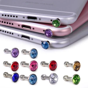 10x Handy Staub Schutz Strass Stöpsel 3,5 Kopfhörer Stecker anti dust plug - Bild 1 von 5