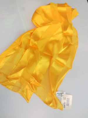 NOVO COM ETIQUETAS DESLUMBRANTE AMOSTRA DE SEDA PROTÓTIPO ECO CACHECOL AMARELO - Imagem 1 de 4