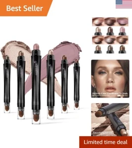 Neutral Cream Eyeshadow Stick Set with Hexagonal Tube for Effortless Application - Picture 1 of 11