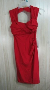Abito formale Belle Poque nuovo taglia 6 rosso schiena cerniera ganci apertura anteriore posteriore - Foto 1 di 4
