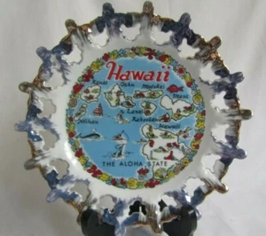PORZELLAN SOUVENIR SAMMLER OFFENER RAND 8" TELLER (HAWAII) - Bild 1 von 2