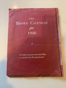 The Brown Calendar for 1946, Annual Calendar Brown Instrument Company, PA 10x14 - Picture 1 of 6