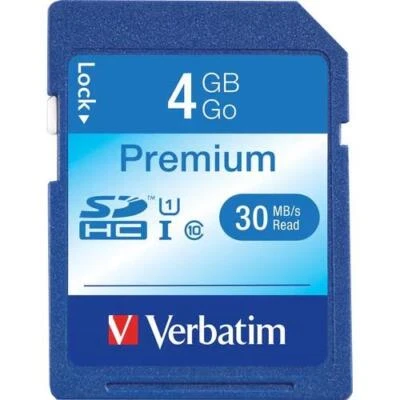 Verbatim 96171 4GB Premium SDHC Memory Card UHS-I V10 U1 Class 10 SD 70MB/s - Image 1 of 2