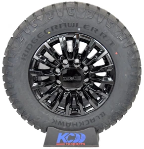 4 NEW 18” OEM  ALASKAN Gloss Black Wheels Rims GMC  Sierra 2500 3500 2025 - Picture 1 of 11