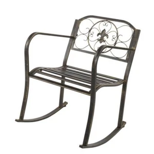 Outdoor Iron Rocking Chair Patio Porch Rocker Patio Furniture Home Indoor US - Picture 1 of 12