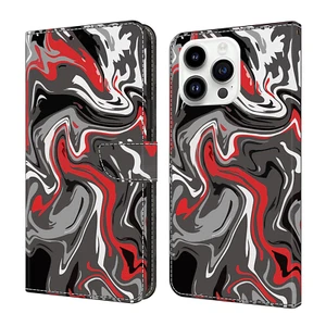 For Various Phone Cool Rock Texture Magnetic Card Wallet Case Flip Stand Cover - Picture 1 of 10