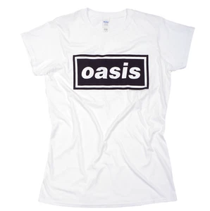 Official Oasis T Shirt Decca Logo Ladies Skinny Definitely Maybe New White XXL - Picture 1 of 8