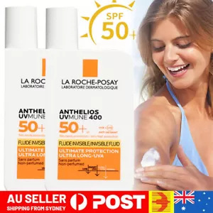 2Pcs LA ROCHE POSAY Anthelios SPF50+ Ultra Protection Invisible Fluid Cream 50ML - Picture 1 of 8