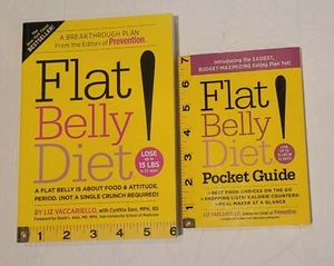 Set 2 flache Bauch Diät Buch und flache Bauchtasche Leitfaden Buch Liz Vaccariello - Bild 1 von 2