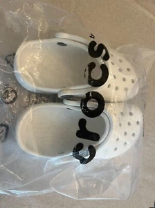 Crocs Little Kids  White & Pink C7 , 8 , 9  and 10 - Picture 1 of 19