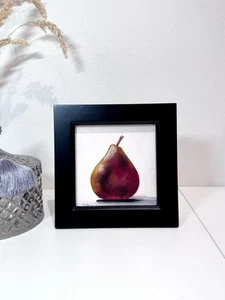 Pears Original oil painting-Still Life Fruit FRAMED Fine Art Decor Signed Sale - Picture 1 of 4