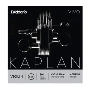 D'Addario Kaplan Vivo Violin Strings, KV310, 3/4m, Medium Tension, Set (Official - Picture 1 of 5