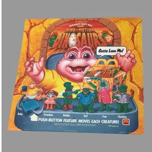 1992 McDonalds Translite 13,75" Werbeschild Dino-Motion Dinosaurier - Bild 1 von 2