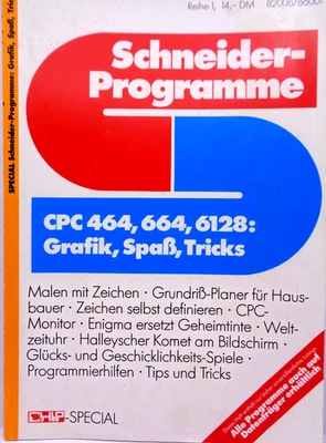 CHIP SPECIAL REIHE 1 SCHNEIDER-PROGRAMME GRAFIK,SPASS,TRICKS(VOGEL-MAGAZIN) #2DE - Bild 1 von 4