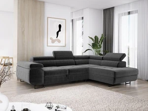 Ecksofa mit Schlaffunktion MONTANA Eckcouch Bettkasten Polsterecke Cordstoff - Bild 1 von 21