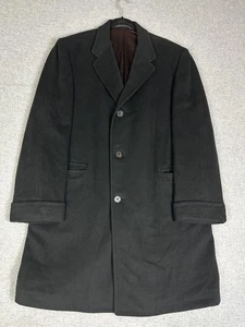 Abrigo de Colección Richman Brothers Para Hombre 40 Corto Negro 100% Cachemira Abrigo EE. UU. - Imagen 1 de 13