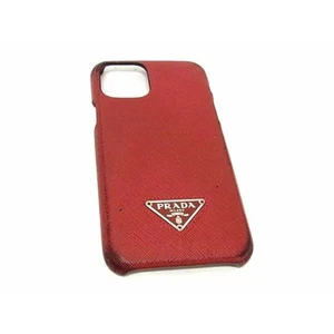 PRADA Saffiano leather iPhone 11 Pro compatible iPhone case smartphone case lad - Picture 1 of 3