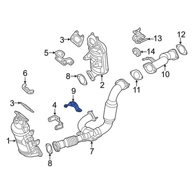 For Ram ProMaster 1500 2014-2024 Ram 68134419AA Exhaust System Hanger Bracket - Image 1 of 4