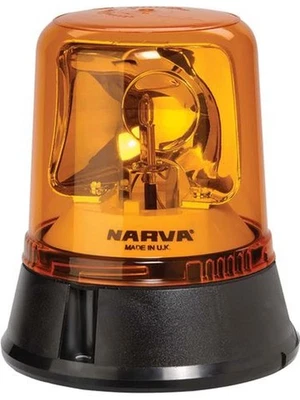 Narva Optimax Rotating Beacon Amber Flange Base 12/24 Volt (85650A) - image 1 of 4