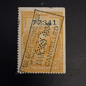 U.S. Revenue Scott # R250…used Ng Perfin Cancel - Bild 1 von 2