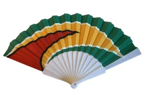 Bandera de Guyana abanico de mano plegable abanicos de guyanesa de colección fiesta baile abanicos plegables - Imagen 1 de 1